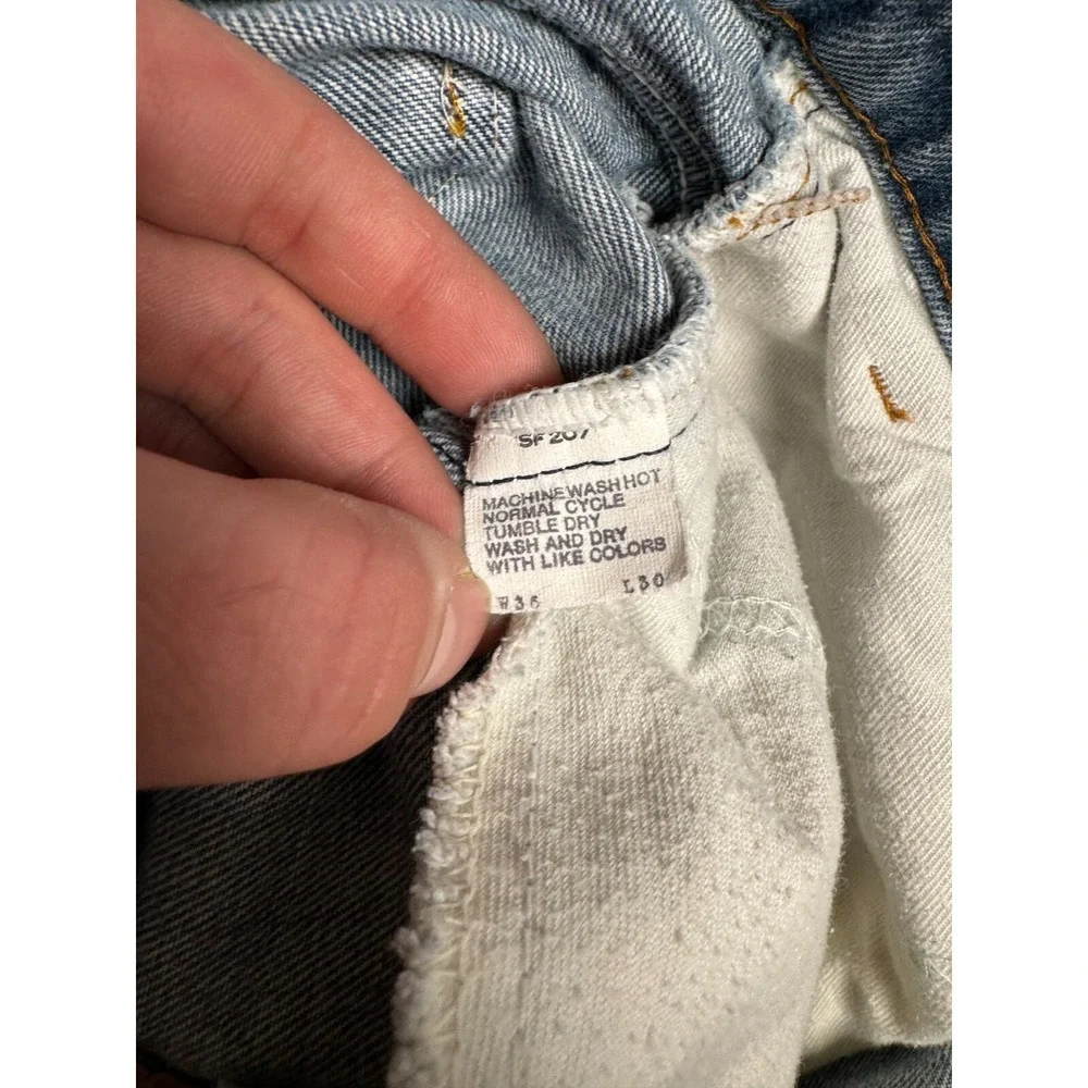 Levi's Jeans Mens 36 Fits 34x29 Blue 509-0217 Denim Orange Tab